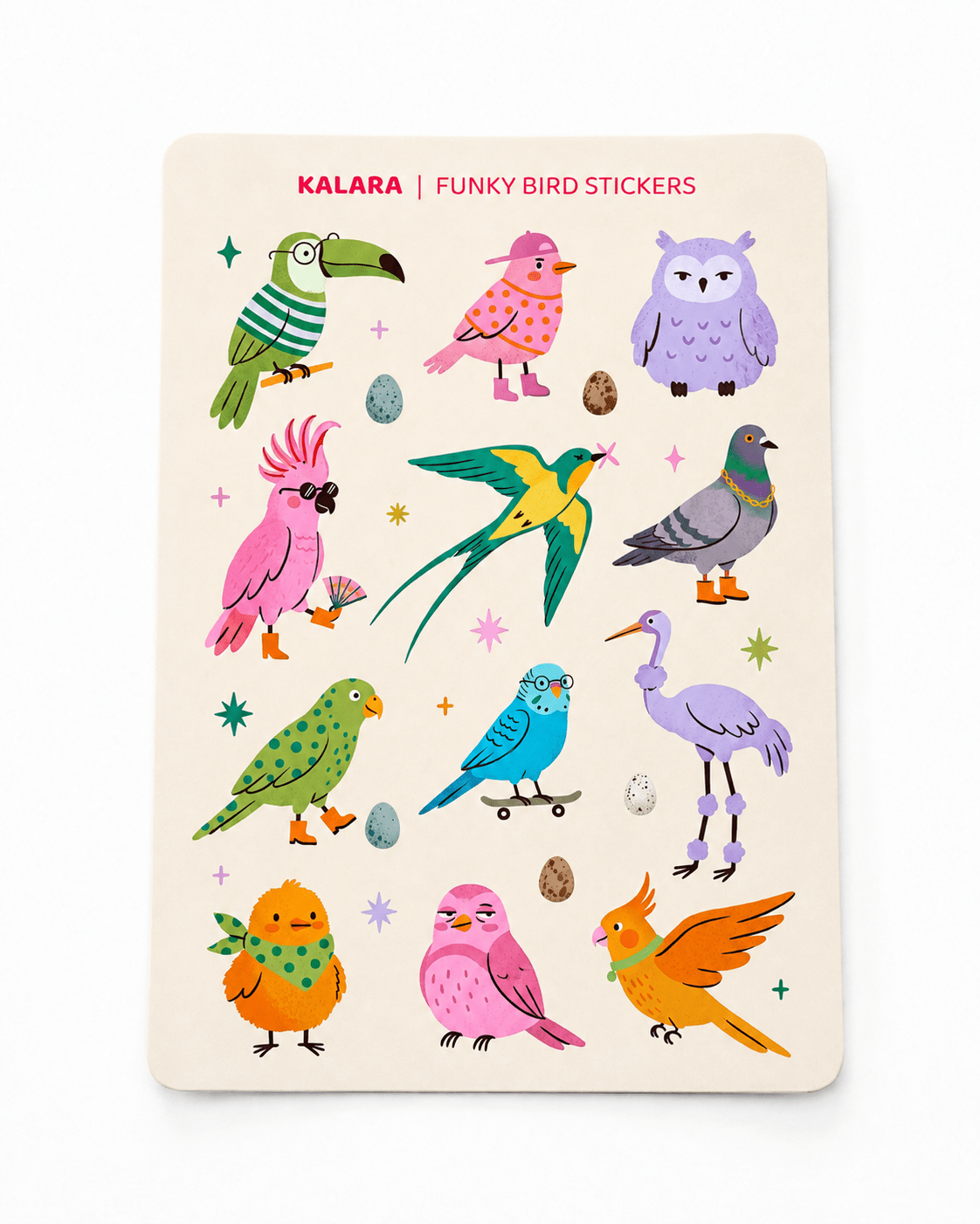 Funky Bird Stickers - KALARA
