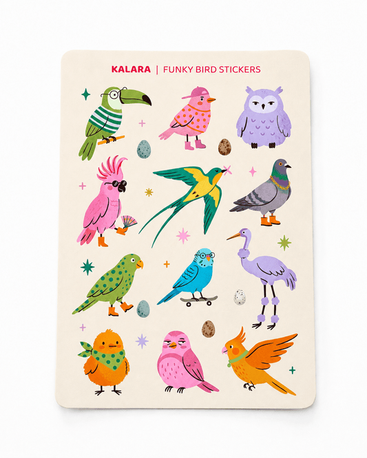 Funky Bird Stickers - KALARA