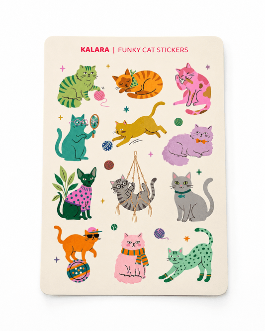 Funky Cat Stickers - KALARA