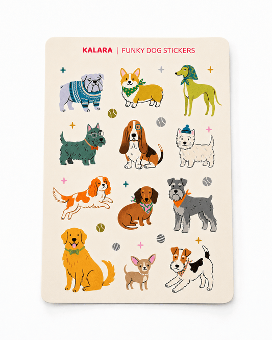 Funky Dog Stickers - KALARA