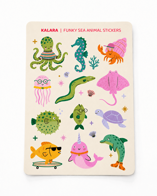 Funky Sea Animal Stickers - KALARA